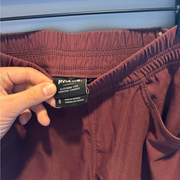 Prana Maroon Drawstring Waist Pants - Picture 5 of 7